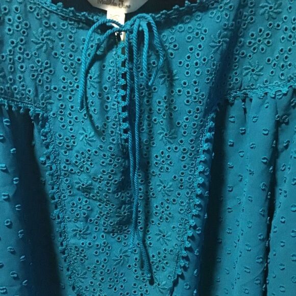 Matilda Jane fringe , tie top collar blouse, girls, extra small - Picture 3 of 8